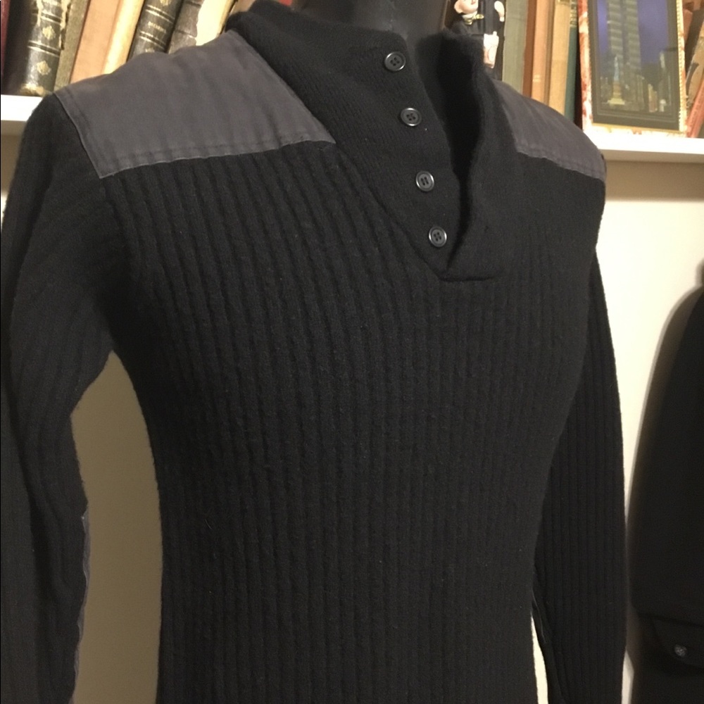 L.L. Bean Commando Henley wool sweater